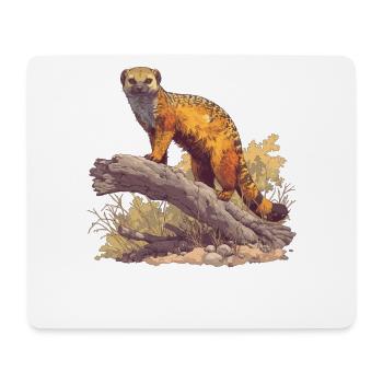 La mangouste de la mangouste - Tapis de souris (format paysage) - blanc - Devant
