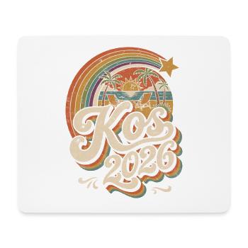 KOS 2026 Retro Strand Regenbogen - Mousepad (Querformat) - Weiß - Vorne