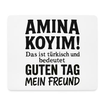Lustige türkische Sprüche Türkei Türkiye türkisch - Mousepad (Querformat) - Weiß - Vorne