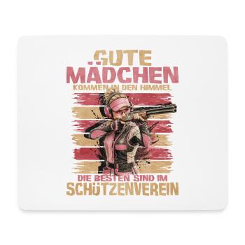 Gute Mädchen Schützenverein - Mousepad (Querformat) - Weiß - Vorne