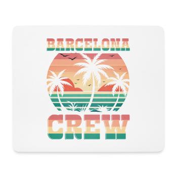 Barcelone Crew - Tapis de souris (format paysage) - blanc - Devant