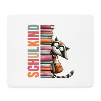 School Child Raccoon School Enrollment - Mouse Pad (horizontal) - white - Front