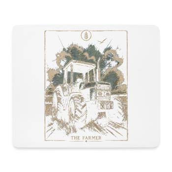 Die Vintage-Illustration des Bauerntraktors - Mousepad (Querformat) - Weiß - Vorne
