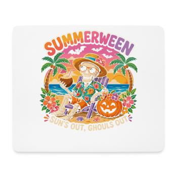 Summerween Halloween Été Squelette Drôle Cadeau - Tapis de souris (format paysage) - blanc - Devant