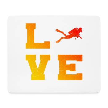 Geschenkidee für eine Tauch-Fanin mit Apnoetauchen - Mousepad (Querformat) - Weiß - Vorne