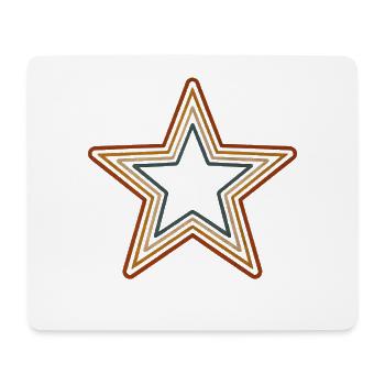 Rétro Star Vintage Star Design des années 70 - Tapis de souris (format paysage) - blanc - Devant