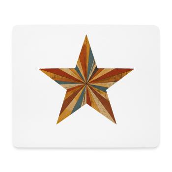 Retro Star with Color Stripe Vintage Star - Mouse Pad (horizontal) - white - Front