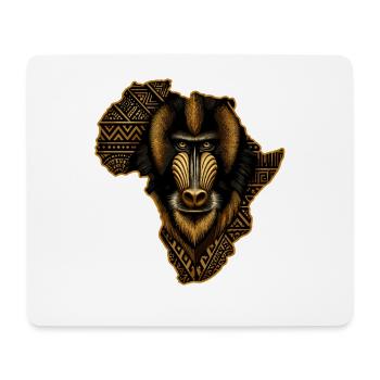 Africa's Tribalmandril Portrait - Mouse Pad (horizontal) - white - Front