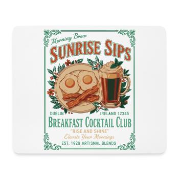 Breakfast Brunch Coffee Pancake Bacon Food - Mouse Pad (horizontal) - white - Front