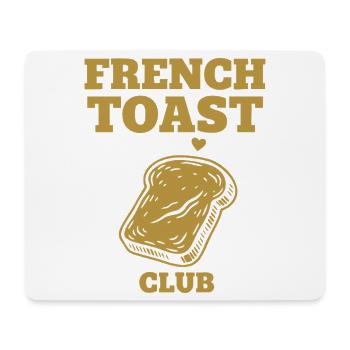 Petit-déjeuner : brunch drôle, café français - Tapis de souris (format paysage) - blanc - Devant