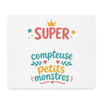 Super Nounou, conteuse de monstres - Tapis de souris (format paysage) - blanc - Devant