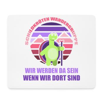Schildkörten Wandergruppe Wander Bergsteiger - Mousepad (Querformat) - Weiß - Vorne