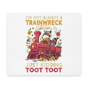 Waschbär Zugwitz Blumenzug - Mousepad (Querformat) - Weiß - Vorne