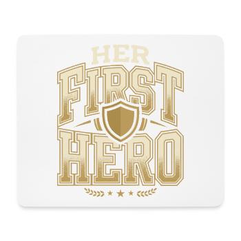 First Father's Day Gift for Girl, Dad - Mouse Pad (horizontal) - white - Front