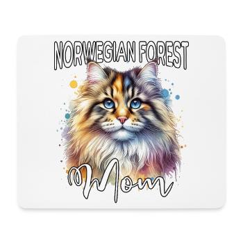 Norwegian Forest Cat Mom - Mouse Pad (horizontal) - white - Front