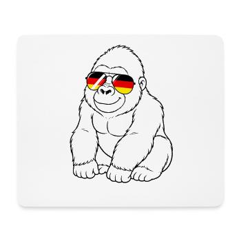 German flag Gorilla German Germany - Mouse Pad (horizontal) - white - Front