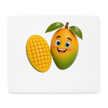 Cheerful Mango Mascot Fruit Fruit - Mouse Pad (horizontal) - white - Front