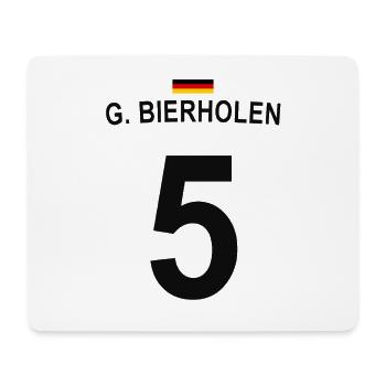 G Bierholen Lustiges Fußball Fan Shirt - Mousepad (Querformat) - Weiß - Vorne