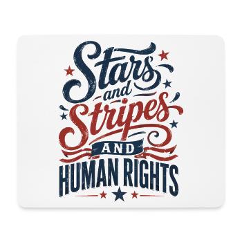 Human Rights Stars Stripes Retro Gift - Mousepad (Querformat) - Weiß - Vorne