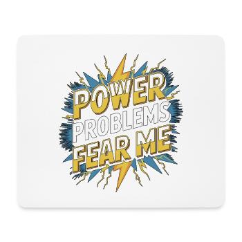 Master Electrician Power Problems Fear Electrical - Mouse Pad (horizontal) - white - Front