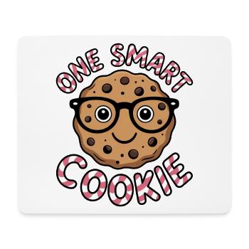 Un Cookie Intelligent - Cookie Intelligent avec des Lunettes - Tapis de souris (format paysage) - blanc - Devant