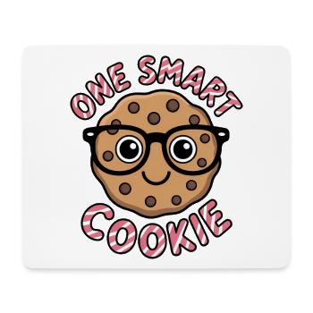 Un Cookie Intelligent - Cookie Intelligent avec des Lunettes - Tapis de souris (format paysage) - blanc - Devant