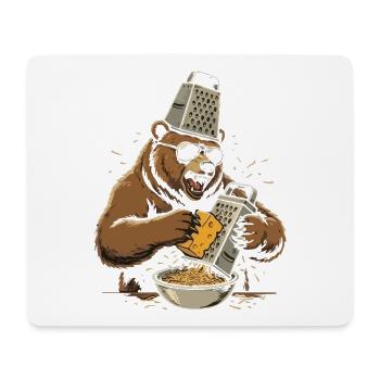 Bear with cheese grater pasta - Mouse Pad (horizontal) - white - Front