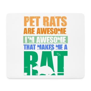 Rat, rat de maison, propriétaire de rats, amoureux des rats - Tapis de souris (format paysage) - blanc - Devant