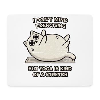 Katzen-Yoga-Dehnmeme - Mousepad (Querformat) - Weiß - Vorne