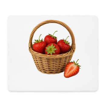 A strawberry basket of fruit and fruit strawberries - Mouse Pad (horizontal) - white - Front