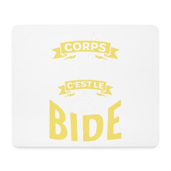 Corps d'un Dieu fois plus de bide - humour ventre - Tapis de souris (format paysage) - blanc - Devant