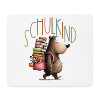 Süßer Bär Schulkind Einschulung Junge Mädchen - Mousepad (Querformat) - Weiß - Vorne