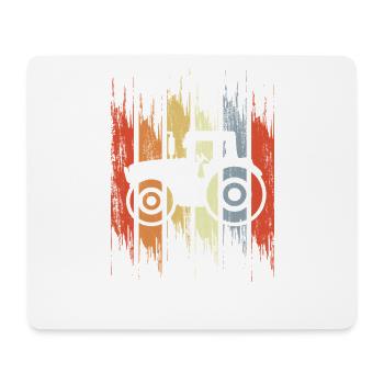 Tractor Retro - Mouse Pad (horizontal) - white - Front