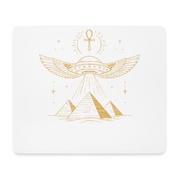 Ägyptische UFO-Pyramiden - Mousepad (Querformat) - Weiß - Vorne
