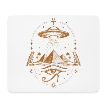 Ägyptische UFO-Pyramiden - Mousepad (Querformat) - Weiß - Vorne