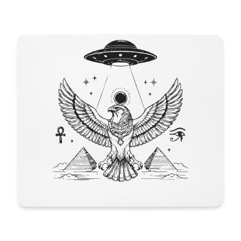 Ägyptischer Falken-UFO - Mousepad (Querformat) - Weiß - Vorne