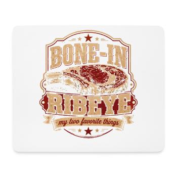 Barbecue Viande Humour Côte De Bœuf Cadeau - Tapis de souris (format paysage) - blanc - Devant