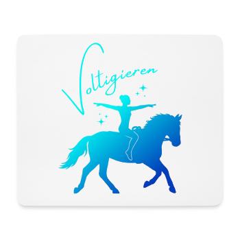 Voltigieren Grundsitz – Sport Outfit für Voltigier - Mousepad (Querformat) - Weiß - Vorne