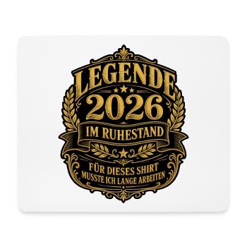 Legende 2026 im Ruhestand Gold Design - Mousepad (Querformat) - Weiß - Vorne