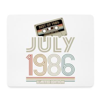 Cassette - Best of July 1986 - Anniversaire - Tapis de souris (format paysage) - blanc - Devant