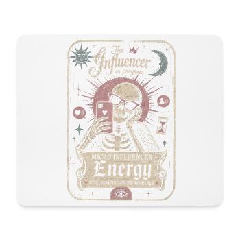 Mikro-Influencer-Energieskelettkarte - Mousepad (Querformat) - Weiß - Vorne