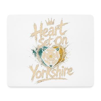 Heart Set On Yorkshire - Mouse Pad (horizontal) - white - Front