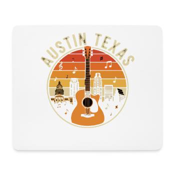 Austin Texas Guitars Sunset - Tapis de souris (format paysage) - blanc - Devant