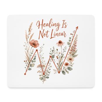 Mental Health Healing Is Not Linear - Mouse Pad (horizontal) - white - Front