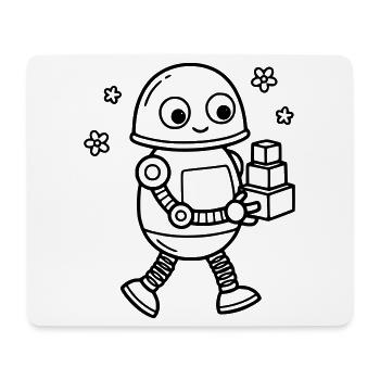 Robot Toy Children's Birthday Nerd Baby - Mouse Pad (horizontal) - white - Front