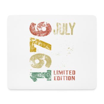 Édition limitée vintage juillet 1976 anniversaire - Tapis de souris (format paysage) - blanc - Devant