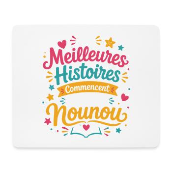 Meilleures Histoires Commencent Avec Nouvelle - Tapis de souris (format paysage) - blanc - Devant