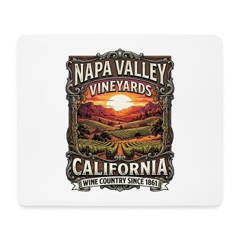 Vignoble dans la Napa Valley, Californie - Tapis de souris (format paysage) - blanc - Devant