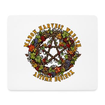 Mabon-Erntekranz Herbst-Tagundnachtundnachtgleiche Heidnisch - Mousepad (Querformat) - Weiß - Vorne
