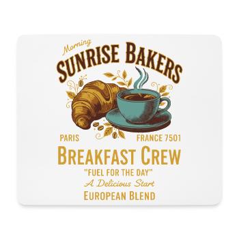 Frühstückscrew-Treibstoff für den Tag Lustiger Brunch - Mousepad (Querformat) - Weiß - Vorne